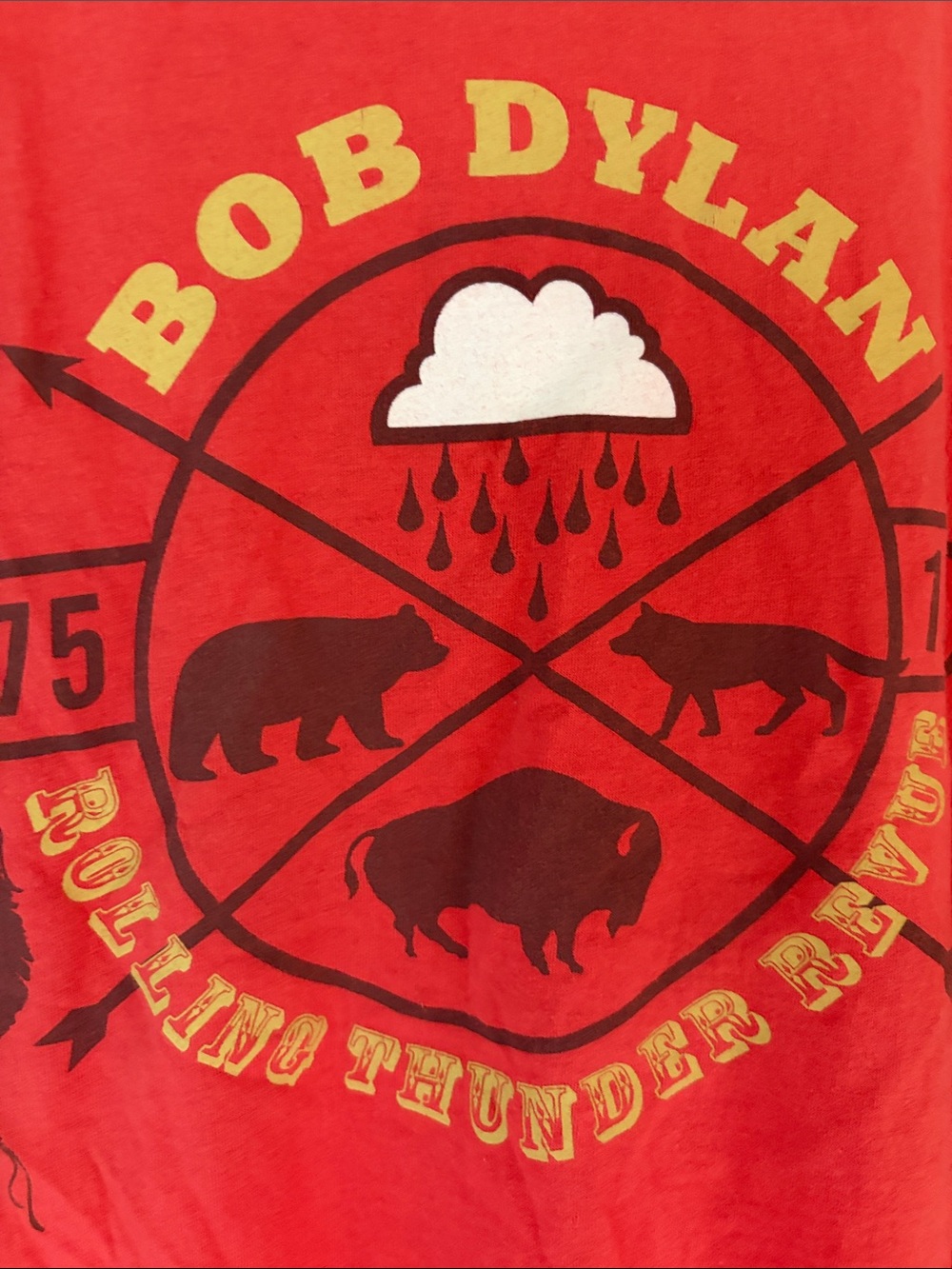 Bob Dylan 2010 Red Short-Sleeve Graphic Tee Size L - Picture 5 of 5
